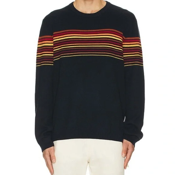 🚢 Marine Layer Thompson Stripe Sweater in Sky Captain - Picture 1 of 5